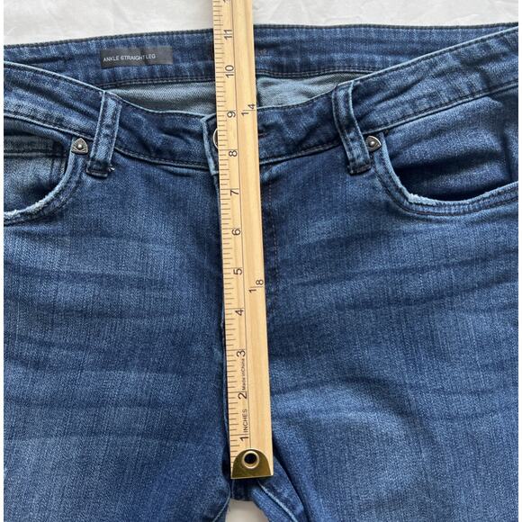 Kut From The Kloth Jeans Womens 8 Ankle Straight Leg Cuffed Frayed Distressed - Picture 8 of 12